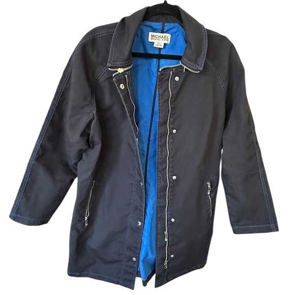 Michael Kors Navy long jacket with Blue Lining size XL - Picture 4 of 8